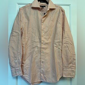 Express Men’s LS Shirt - pink, orange and white - size small